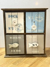 Wooden Mini Chest of Drawers  Box Storage Box - Vintage Nautical