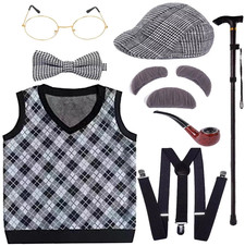 8PCS Old Man Costume Cosplay
