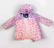 Toddler Girls Joules waterproof pink giraffe coat with ears. Excellent condition