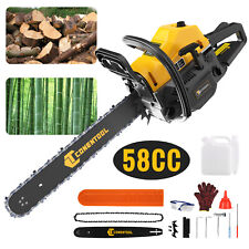CONENTOOL 2.55KW Petrol Chainsaw 58cc 2-Stroke 20Inch Bar Heavy Duty Wood Cutter