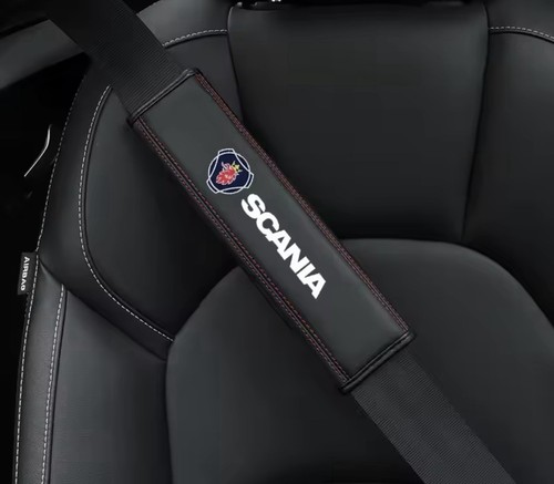 Scania leather seat belt - 2x,