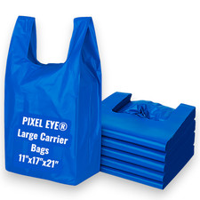 PLASTIC VEST CARRIER BAGS HIGH QUALITY BLUE/WHITE/BLACK PLASTIC BAGS WITH HANDEL