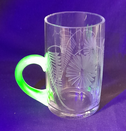 Vintage glass tankard uranium - glass, tankard,