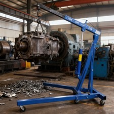 2 Ton Hydraulic Folding Engine Crane Hoist Lift Stand 2000kg Car Garage Workshop