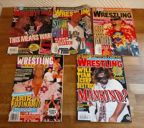 Magazines x5 wrestling - magazines,