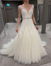 Wed2Be A Line Wedding Dress Size 10 Blush