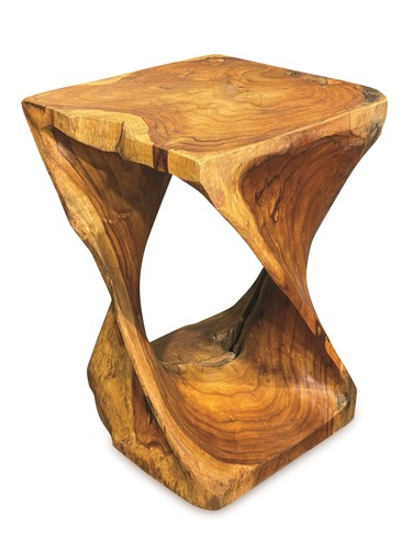 Teak root side table hand - teak,