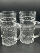 Vintage 2 x 2Pint Plastic Beer