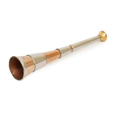 Fox Hunting Horn with Mouthpiece 3 Band Copper Horn Horse Riding