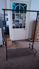 Ikea PORTIS Black Metal Clothes Wardrobe Rail Rack Collection Only
