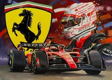 CHARLES LECLERC FERRARI canvas