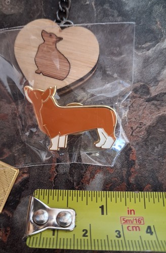 Corgi dog pin badge - corgi,