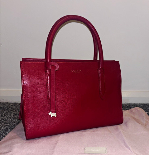Radley red pebbled - red, leather