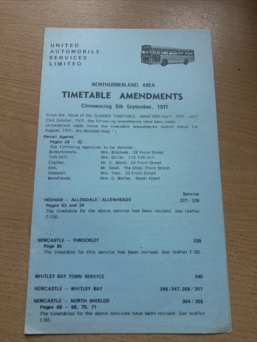 United bus leaflets - 8x,