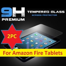 2 PC Tempered Glass Screen Protector Cover For Amazon Fire Kindle Tablet