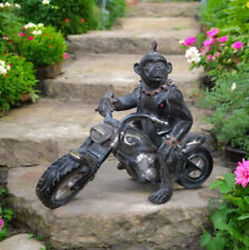 Monkey on Motorbike Ornament Indoor Outdoor Statue Funny Gift Idea Fast Shipping