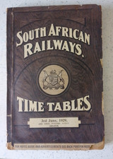 RARE Original SOUTH AFRICAN RAILWAYS  Timetable 1929 - Complete + Road Services