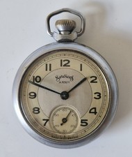 Vintage 1950's Services Army Pocket Watch - Fully Working