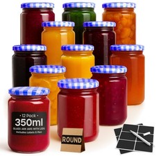 Round Jars Glass Jam Marmalade