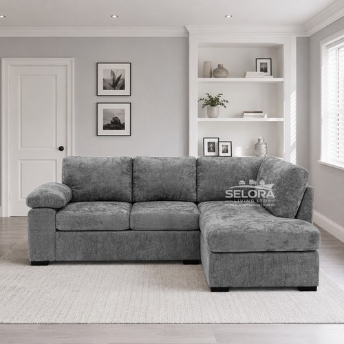 Amalfi grey corner sofa alaska - sofa,