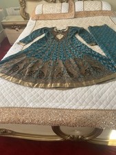 Handmade Blue and Gold Dress
