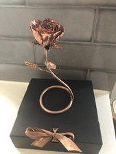 A Beautiful Handmade  Freestanding Copper Rose