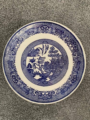 Blue willow plate - willow, vintage