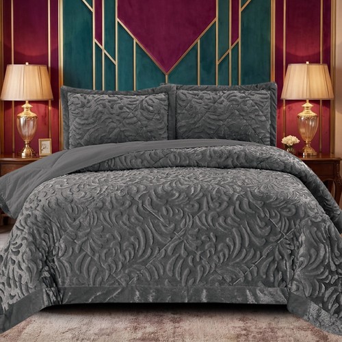 Large velvet quilted bedspread - large,
