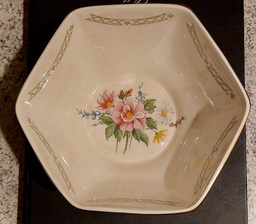 Wade floral hexagonal bowl - wade,