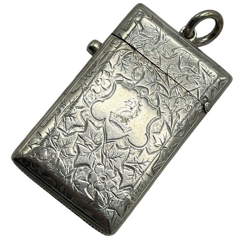 Fine leaf engraved silver - a,