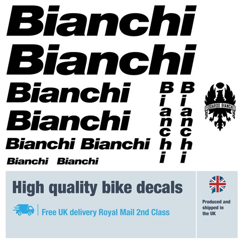 Bianchi bike decals labels