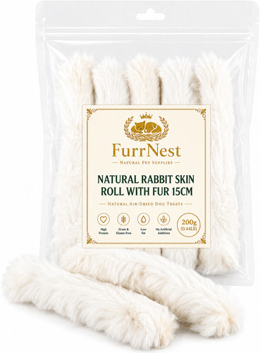 Rabbit skin rolls with fur - rolls, for