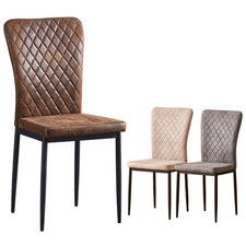 4/6X Faux Suede Dining Chairs