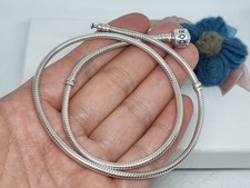 BOXED Genuine PANDORA Silver Barrel Clasp Snake Chain Necklace  45cm 💕 S925 ALE