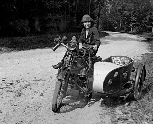Vintage negative motorbike - negative, and