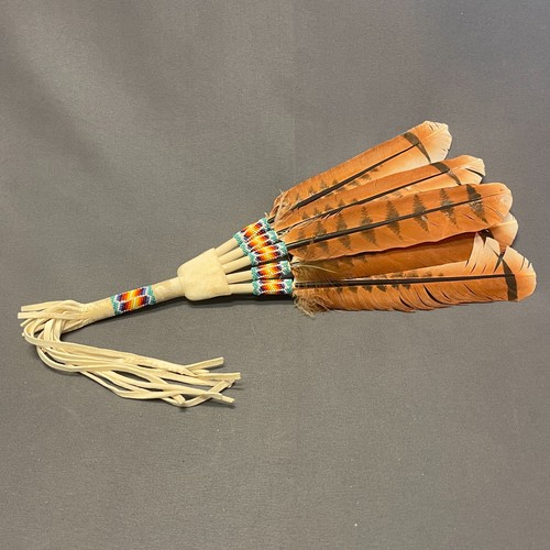 Lakota beaded dance - fan, with