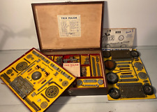 Trix Major Constructional Set In Wooden Case Mostly Unused Similar To Meccano