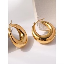 9ct Gold Filled Creole Chunky