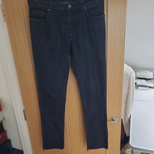 Gianni Versace Collection Jeans Men's Denim Dark Blue Waist 34" Leg 29" Frayed