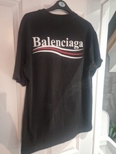 Genuine Mens Balenciaga Black T Shirt Size Large Preloved 100% Authentic