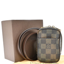 LOUIS VUITTON Etui Okapi PM Shoulder Pouch Bag Damier Ebene Brown N61738 30KB575