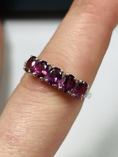 TJC silver,rhodolite garnets
