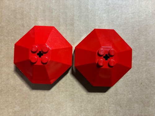 Lego 2418 red octagonal - lego, roof