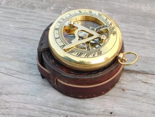 Brass antique compass - brass,