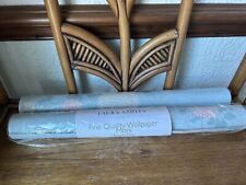 Laura Ashley Morii Duck Egg Blue Wallpaper Pastel Pink Floral Peony X2