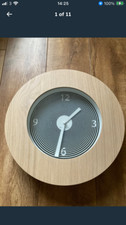 Rare Italian Designer Wooden Clock from Diamantini & Domeniconi