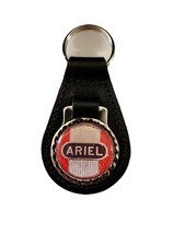 BLACK  LEATHER KEYRING/ FOB