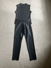 Zara Black Stretch Knit Co-ord Set, Leggings (Size S) and matching Top (Size M)