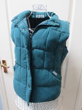 Puffa Henshawe Quilted Gilet Size 14 Green Padded Waistcoat Vest Logo Equestrian