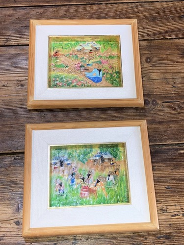 Vibrant vintage folk art - art, pr